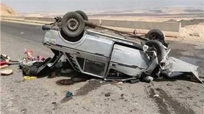 انقلاب سيارة ملاكي على طريق الزعفرانة وإصابة 4 أشخاص