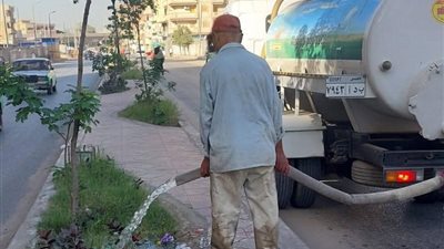 دمنهور تواصل أعمال الري والزراعة  للحفاظ على المساحات الخضراء
