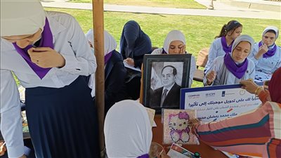 ورشة تدريبية فنية لطلاب المدارس بمعرض دمنهور للكتاب