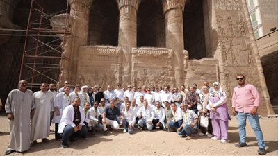 وزير السياحة يتفقد مستجدات أعمال مشروع ترميم معبد إسنا وإعادة تأهيل وكالة الجداوي