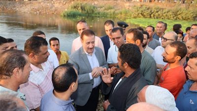 محافظ المنوفية يتفقد المواقع المتضررة من ارتفاع منسوب المياه 