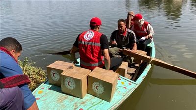 الهلال الأحمر المصري يُطلق قافلة إغاثية عاجلة لمتضرري ارتفاع منسوب نهر النيل بالمنوفية