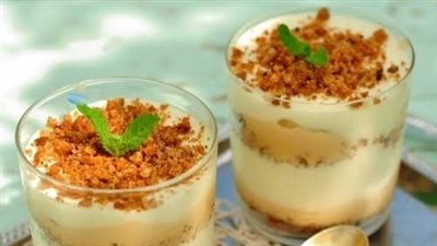 طريقة تحضير كريم كراميل بالبسكويت الشهي