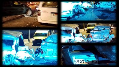 إصابة 11 شخصا في تصادم سيارتين بطريق المعلمين شطب بأسيوط