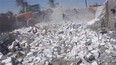 إزالة التعديات على أراض أملاك الدولة والزراعة ببني سويف