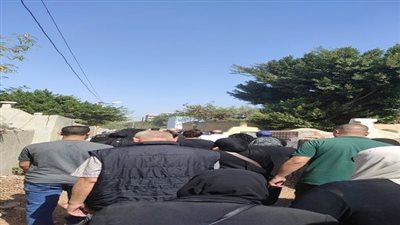 تشييع جنازة النقيب يوسف الحسينى بمحافظة الشرقية ضحية حادث طريق مصر الاسماعيلية