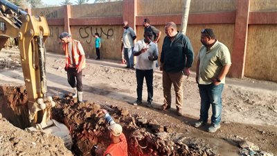 محافظ أسوان: تدخل عاجل لإصلاح الإنسداد المفاجئ بخط الطرد الرئيسى بمحطة الكرور