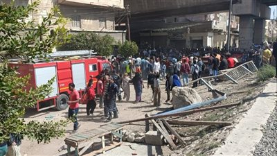 مصرع وإصابة 7 أشخاص إنقلاب سيارة من أعلى كوبرى كفر الدوار  