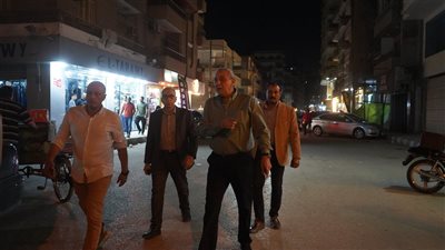 محافظ الغربية في جولة ليلية مفاجئة بطنطا لمتابعة أعمال النظافة والتجميل