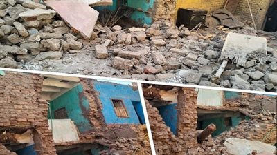 انهيار منزل من طابقين بالطود في الأقصر دون إصابات بشرية