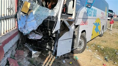 إصابة 6 أشخاص إثر اصطدام أتوبيس بسور مبنى بالدقهلية