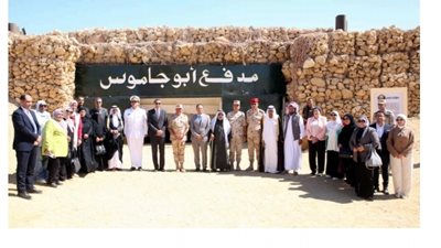  الجيش الثالث الميدانى يفتتح مزار النقطة الحصينة بعيون موسى بعد إنتهاء تطويره