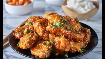 طريقة عمل دجاج كوري مقرمش بالصلصة الحارة