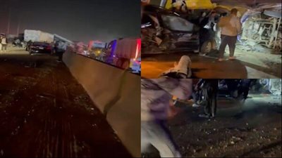كارثة على الأسفلت.. تفاصيل حادث طريق السويس المروع الذي شل الحركة لساعات