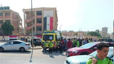 اصابة 4 طالبات في تصادم سيارتين امام مدرسة المعصرة القاهرة