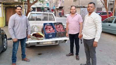 ضبط 75 كيلو كبدة فاسدة قبل إضافتها بطواجن الكشري بالفيوم 