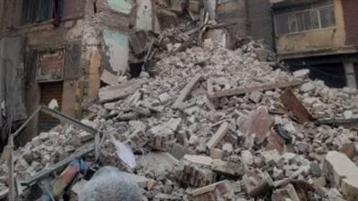 استخراج جثة طفل من أسفل ركام منزل انهار جزئيا فى منطقة روض الفرج