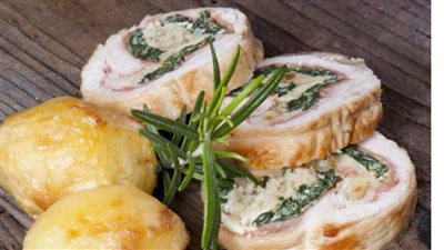 طريقة تحضير دجاج محشي بالسبانخ والجبن