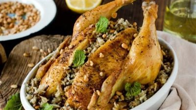دجاج محشي بالأرز