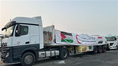 الهلال الأحمر المصري يدفع بـ280 ألف سلعة غذائية عبر قافلة 
