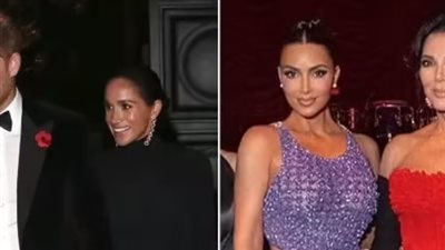 الأمير هاري وزوجته وكريس جينر وابنتها كيم كارداشيان 