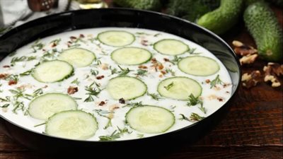 طريقة عمل كوسا باللبن والنعناع