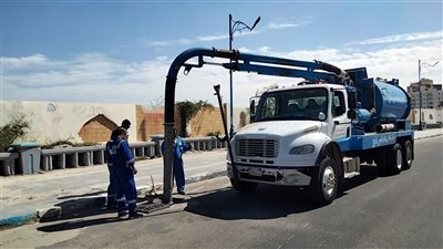 نشر معدات مياه الشرب والصرف الصحي استعدادًا للشتاء بالقليوبية