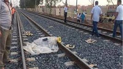 مصرع شاب دهسه قطار الإسكندرية بمزلقان ميت نما بالقليوبية