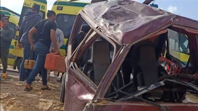 إصابة 7 مواطنين في حادث تصادم بالطريق الزراعي أمام قرية القناوية بالبحيرة