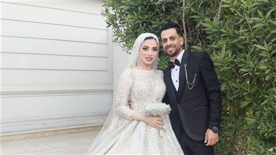 الزميل محمد معوض يُهنئ ابن عمه صهيب حامد بمناسبة زفافه على الآنسة أمنية سعيد.. صور