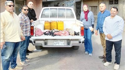 ضبط لحوم وزيوت طعام مجهولة المصدر بالفيوم 