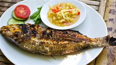 طريقة تحضير سمك مشوي على الجريل بالتتبيلة الحارة