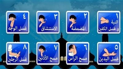 أركان الوضوء الستة  