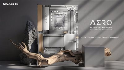 GIGABYTE تكشف عن اللوحة الأم X870E AERO X3D WOOD