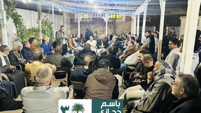 استقبال حافل لباسم حجازي خلال جولته في مدينة سخا 