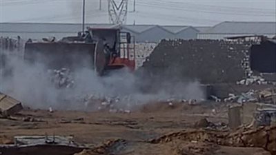 إزالة 5 حالات تعدٍ بالبناء في بلبيس بمساحة تتجاوز 6 آلاف متر