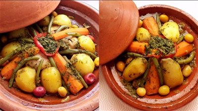 طريقة تحضير طاجن الدجاج بالخضار 