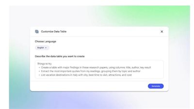 جوجل تعزز NotebookLM بأداة Data Tables لتنظيم البيانات وتحليلها بسهولة