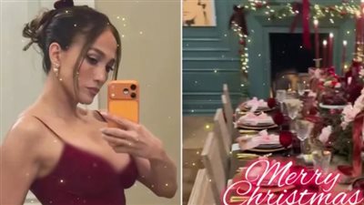جينيفر لوبيز تشارك لمحات من زينة عيد الميلاد الفخمة في منزلها