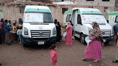  1244 مواطن استفادوا من القافلة الطبية المجانية في أبو نورالدين بالدقهلية 