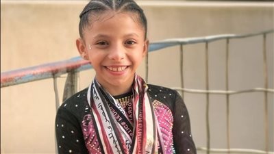 ليلى محمود تحصد ذهبيتين فى بطولة كأس مصر للجمباز تحت 9 سنوات