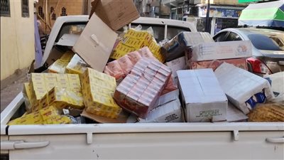 ضبط 2220 عبوة سلع تموينية قبل بيعها بالفيوم 