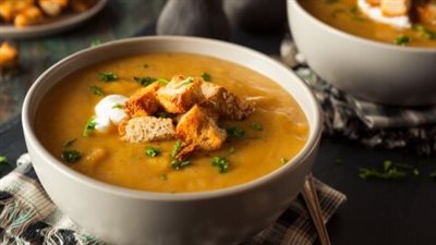 طريقة عمل شوربة اليقطين بالكريمة