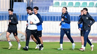 مران الزمالك..تدريبات تأهيلية لرباعى فريق الكره 