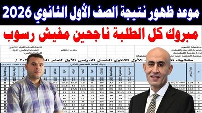 الآن نتيجة الصف الأول الثانوي 2026 الترم الأول بالاسم ورقم الجلوس ظهرت فورًا