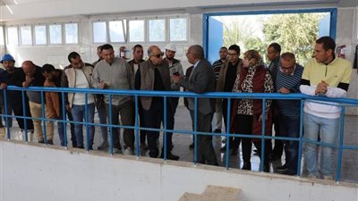 محافظ المنيا يتفقد محطة مياه جزيرة التل بديرمواس 