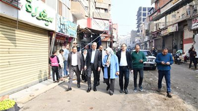 محافظ الفيوم يتابع أعمال حملة رفع الإشغالات بمدينة أبشواي