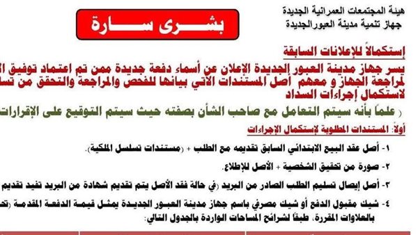 جهاز العبور الجديدة  