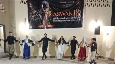 عروض التراث النوبي وفلكلور بورسعيد في ثالث أيام مهرجان أسوان الدولي الـ13