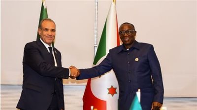 وزير الخارجية يلتقي نظيره البوروندي بعد تسلمه رئاسة الاتحاد الافريقي 